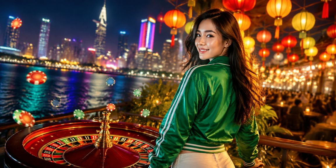 Phong cảnh casino và bóng đèn trang trí tại Hồ Chí Minh